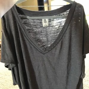 Free People oversized grey shirt